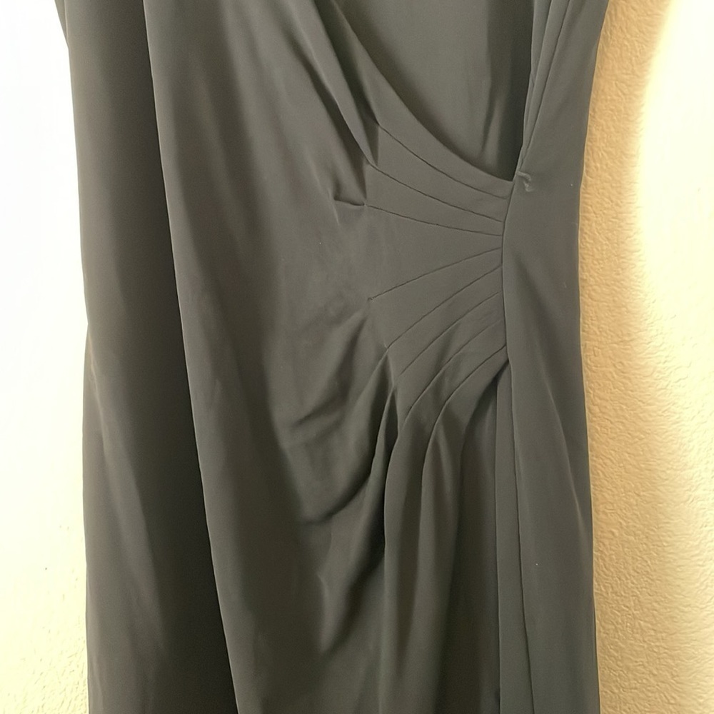 Ralph Lauren Black Label Women’s Faux Wrap V-Neck Knee Length Dress LBD Size 10 - Picture 5 of 7
